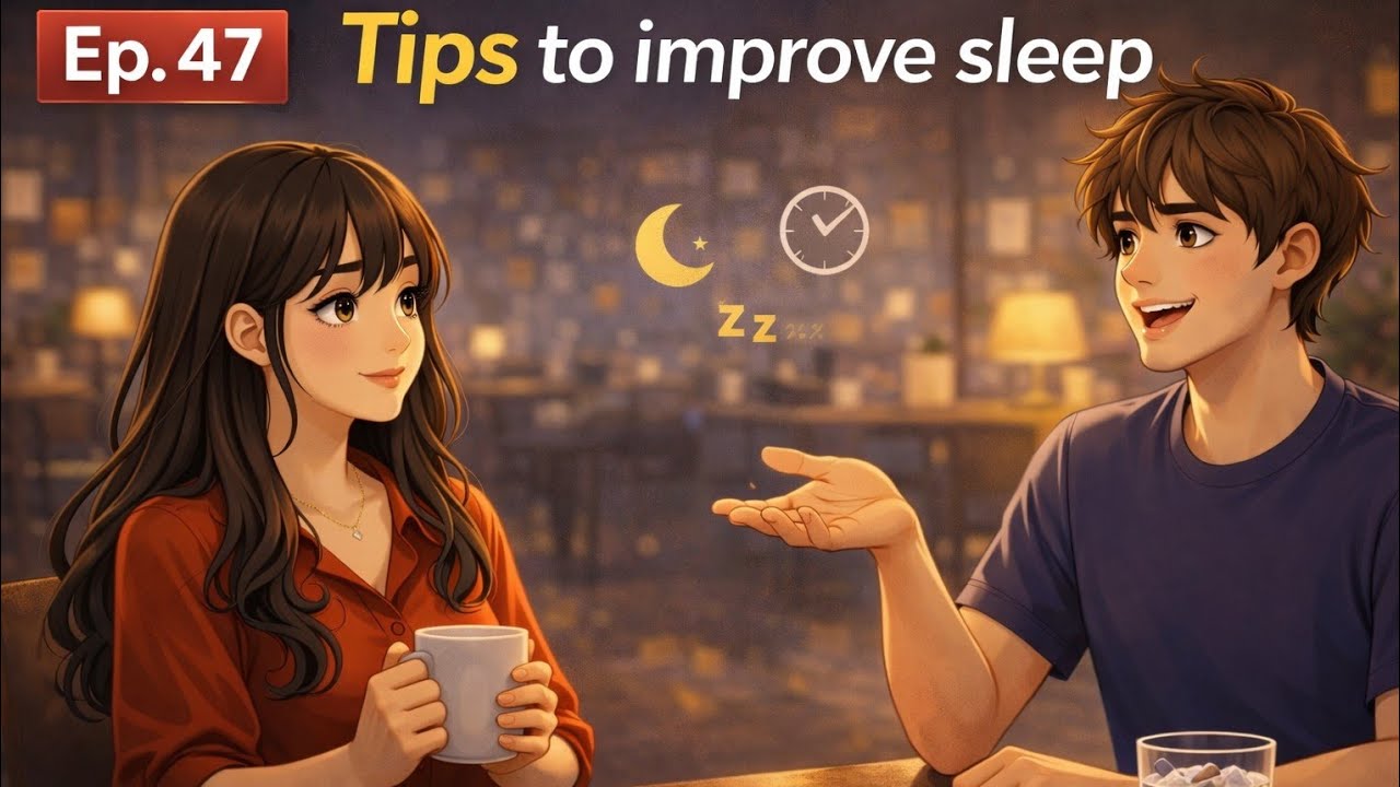 Tips to Improve Sleep / English Conversation Practice / Koala English Podcast