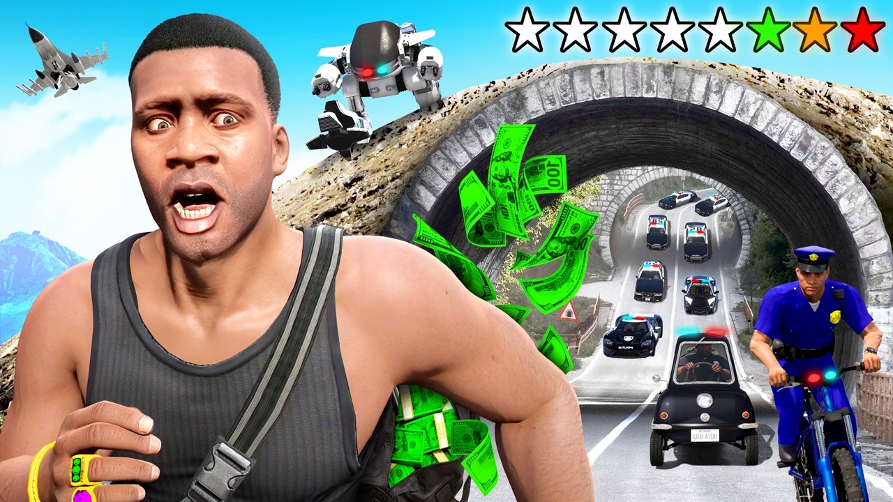 GTA 5 but EVERY Heist Gets HARDER! (1,000 Star Wanted Level)