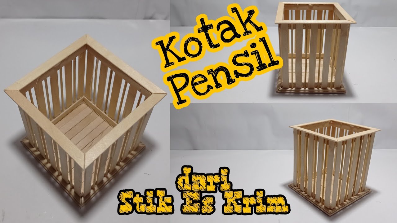 Kotak Pensil dari Stik Es Krim || DeF Channel #box #diy #popsiclesticks