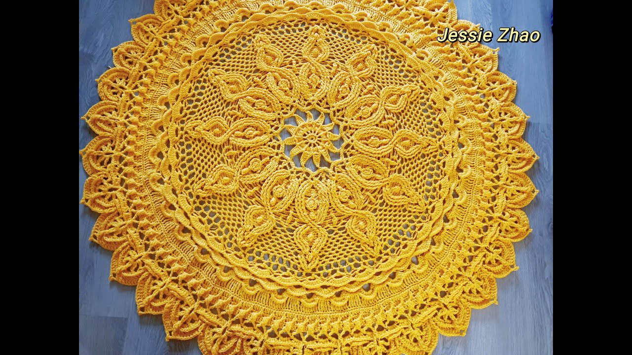crochet mandala rug #156/мандала крючком/mandala de crochet/Häkel-Mandala/钩针地垫/크로셰 만다라