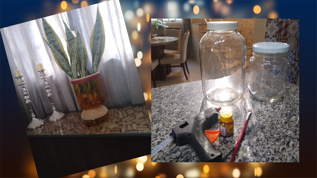 VASOS COM VIDROS GRANDE - e como cortar vidro