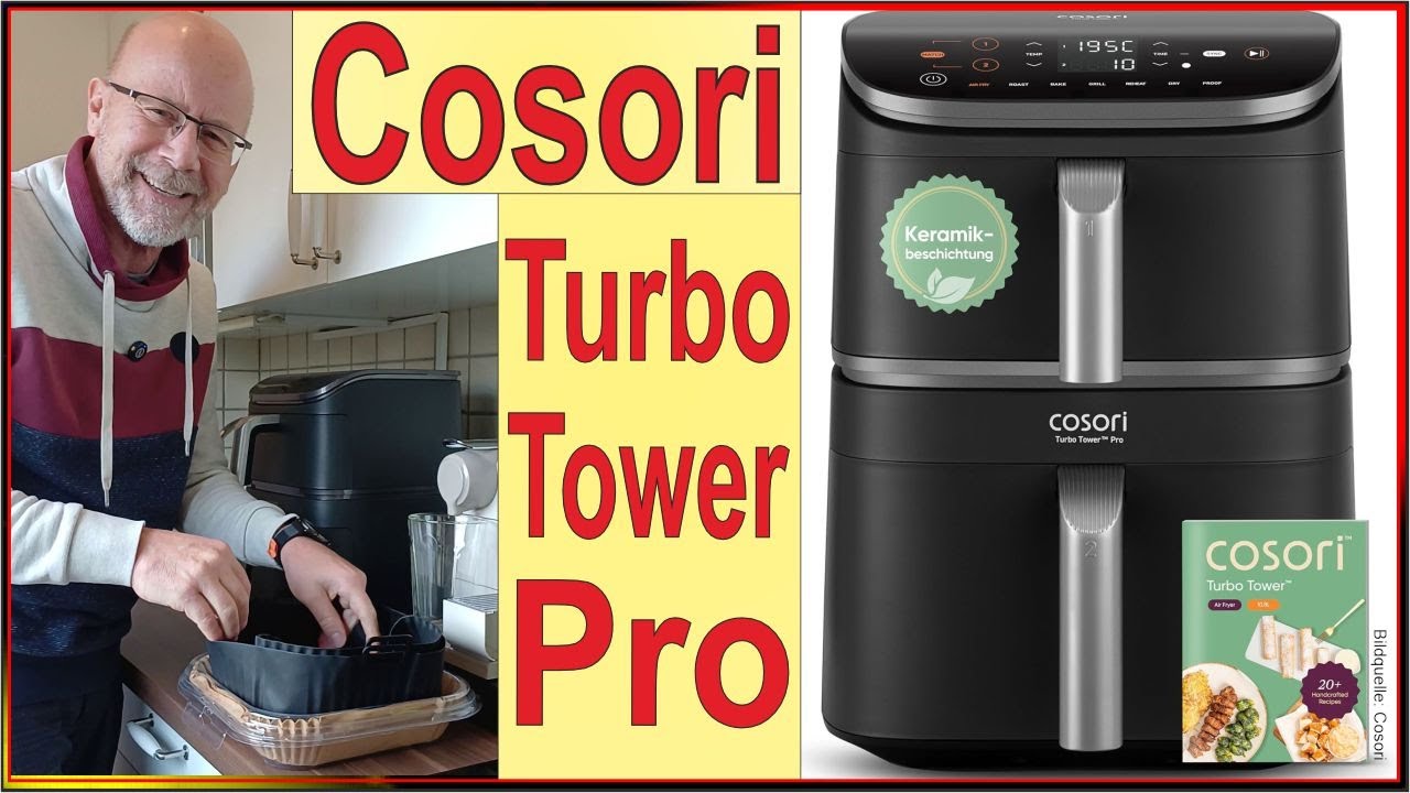 Cosori Turbo Tower Pro 🥗 Test 🥗 2 Kammern Heißluftfritteuse mit Keramikbeschichtung - Airfryer 2026
