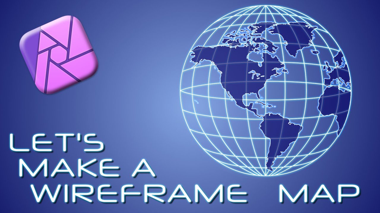 Wireframe Globe Map - Affinity Photo Tutorial