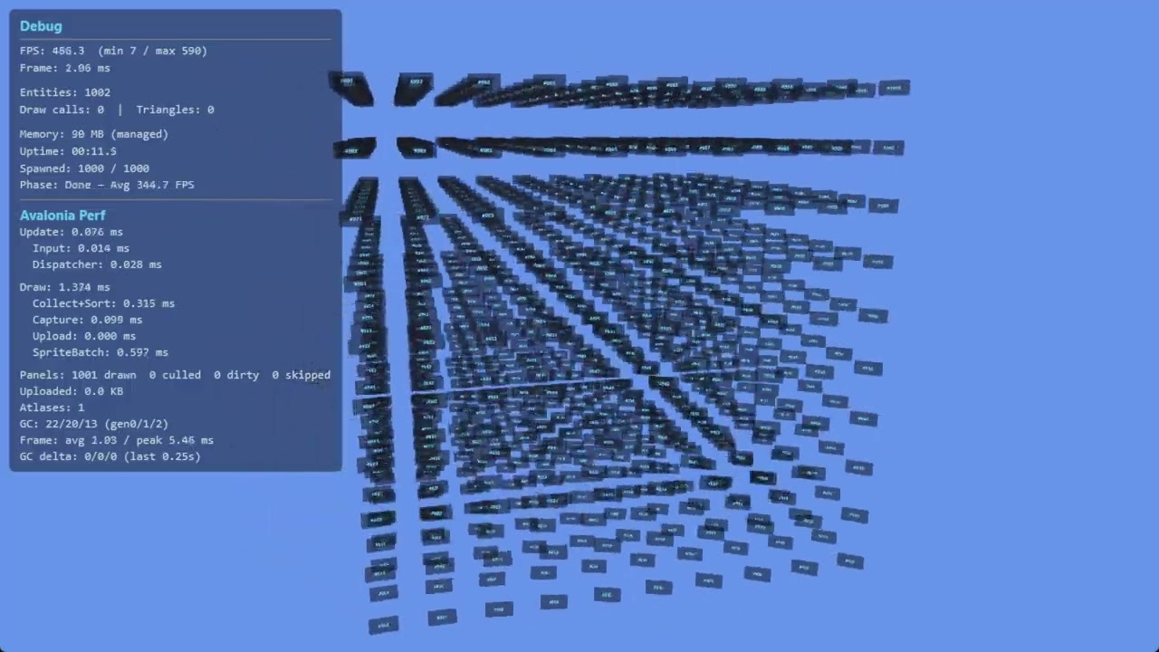 Rendering 1000 Avalonia screens within #Stride3D using 3D world space