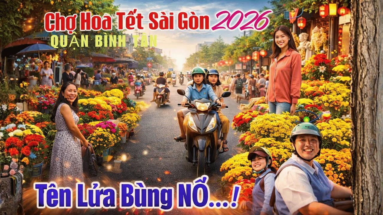 Sài Gòn Trước Tết 2026 | Chợ Hoa Bình Tân Rực Rỡ Sắc Xuân