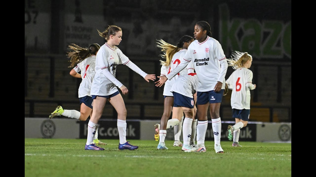 England U15 Schoolgirls v Wolves XI at Hednesford FC - February 2025