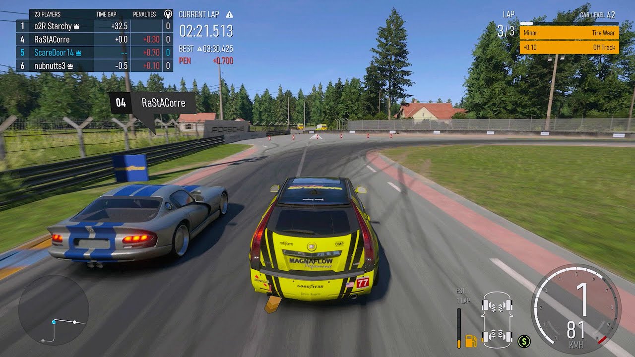 A Heavy and Fast Taxi Breaking Speed Traps at Le Mans in Forza Motorsport
