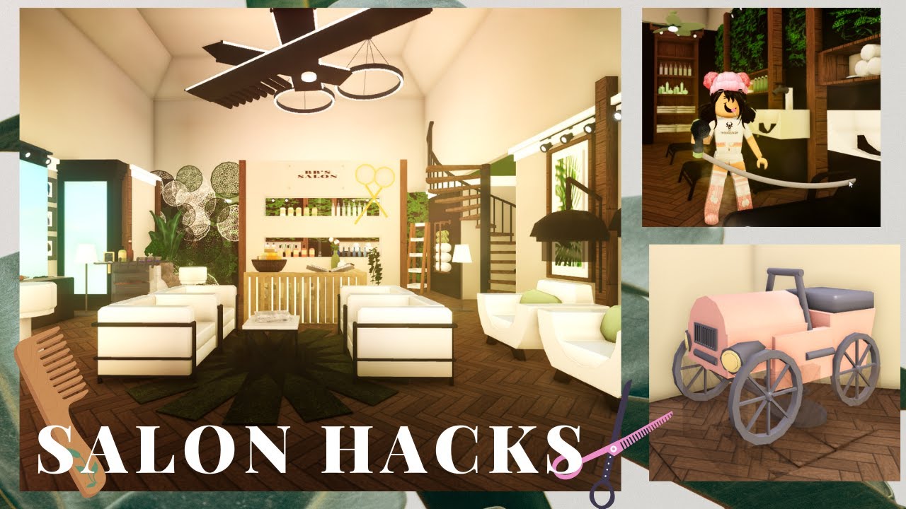 Bloxburg salon/ spa hacks/builds [roblox PART ONE