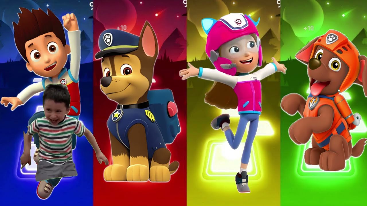Marshall VS Paw Patrol VS Ryder VS Rubble - Tiles Hop EDM Rush8
