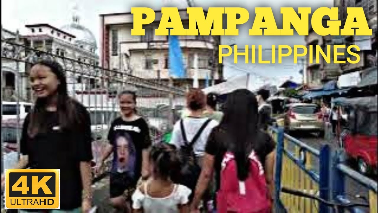 4K PAMPANGA PHILIPPINES WALKING TOUR.SAN FERNANDO
