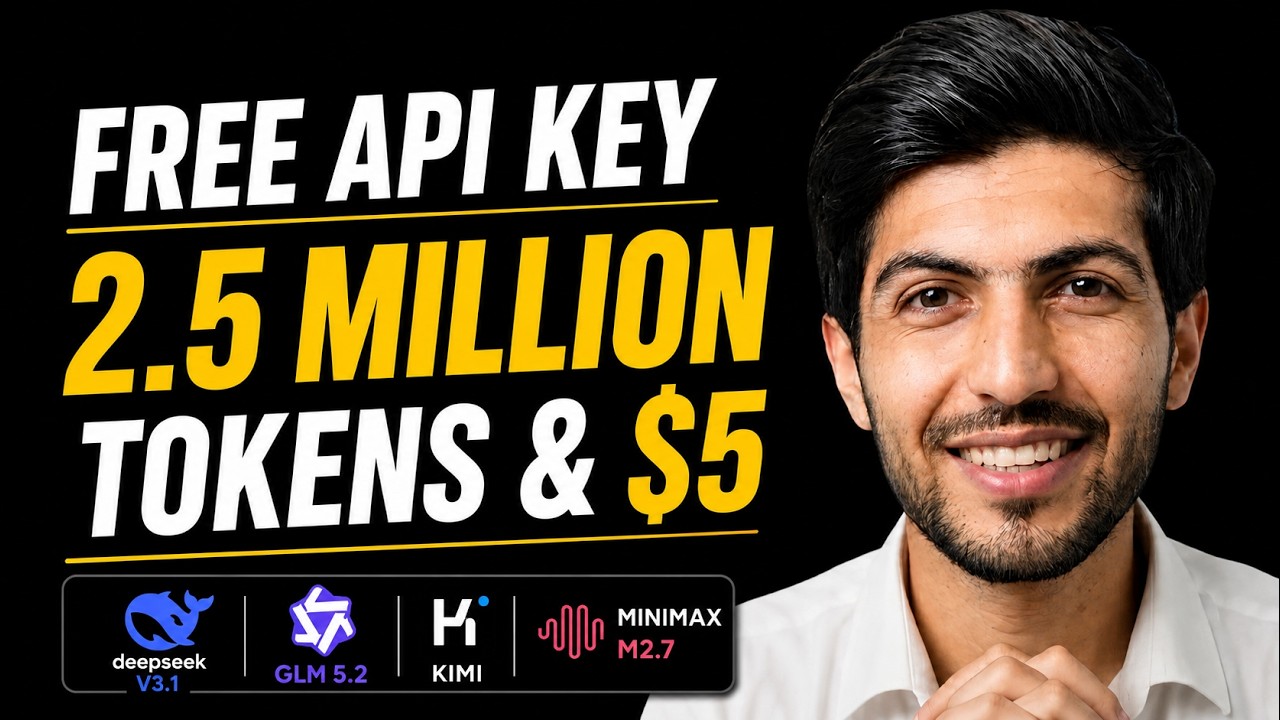 FREE API Key for GLM5.2, Kimi, and DeepSeek V4 | Free $5 and 2.5M Tokens