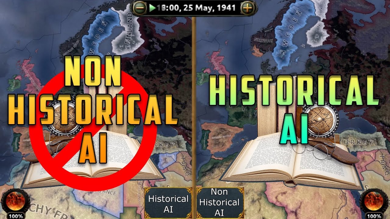 [HOI4] Double Timelapse - Historical vs Non-Historical AI