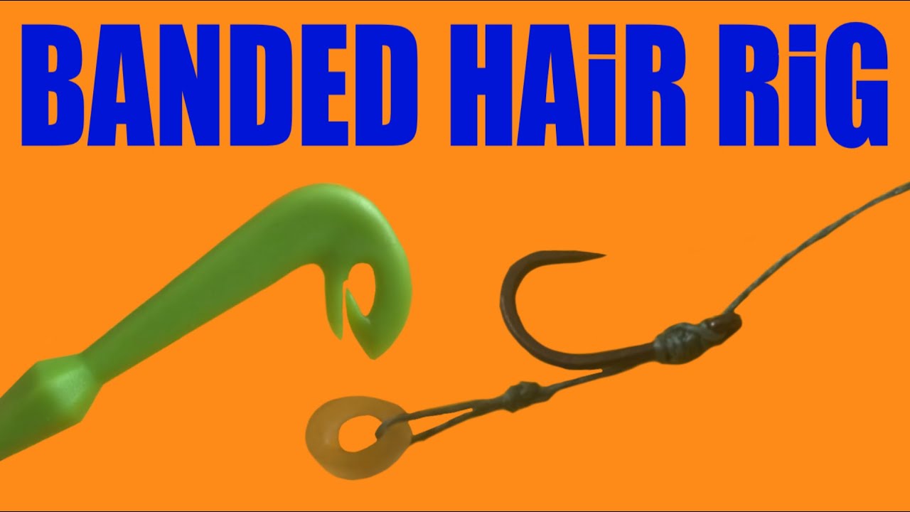 How to Tie Banded Hair Rig - Fishing Hook Link - using Loop Tyer
