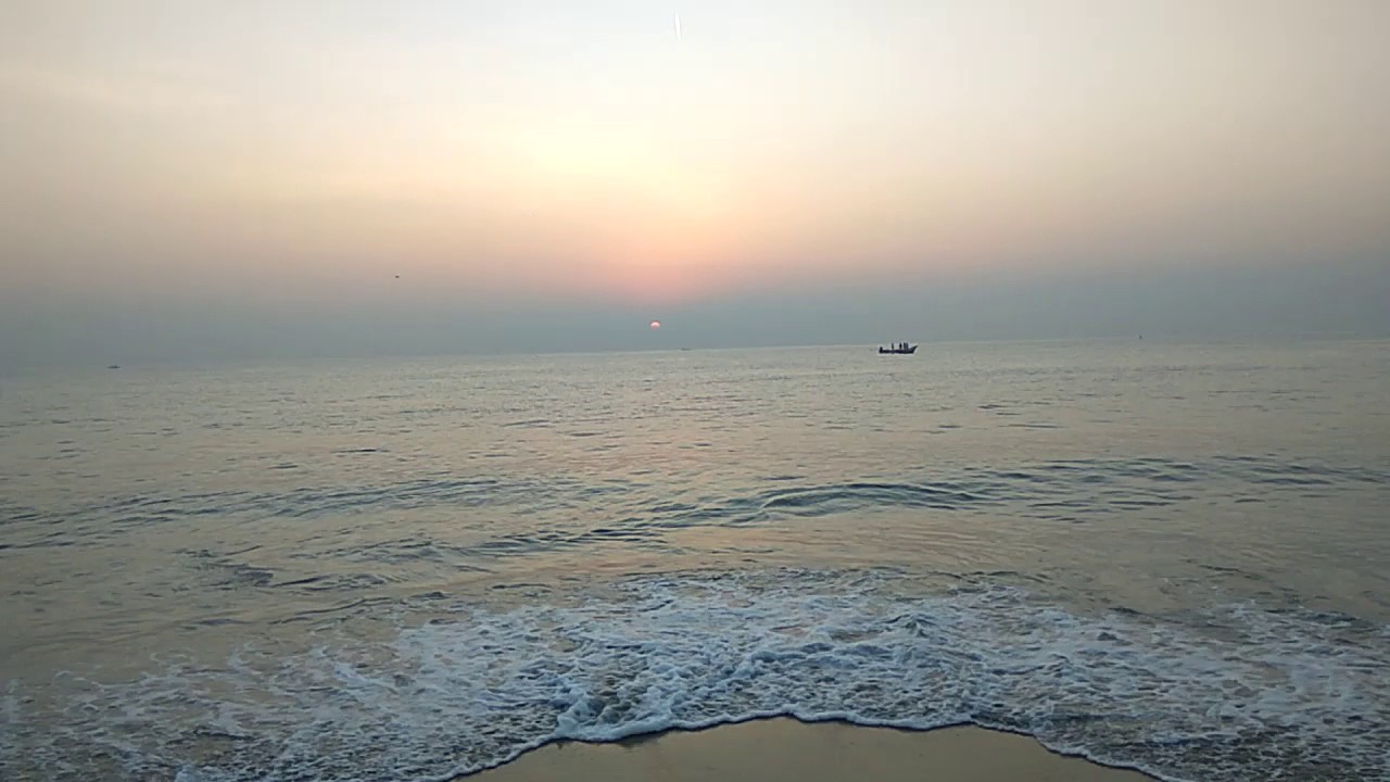 Sunrise in Marina beach - Bay of Bengal