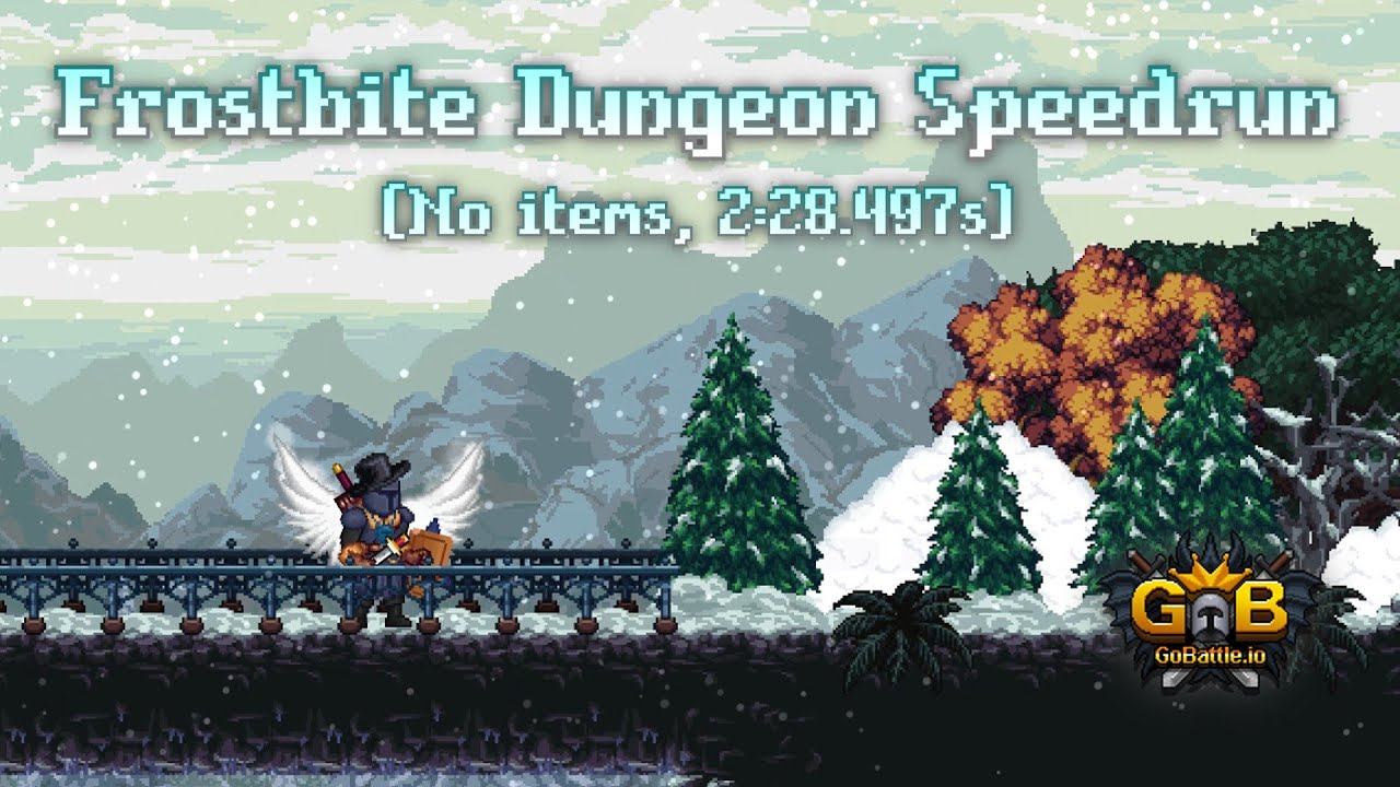 【Gobattle.io】Frostbite Dungeon Speedrun (No items, 2:28.497s)