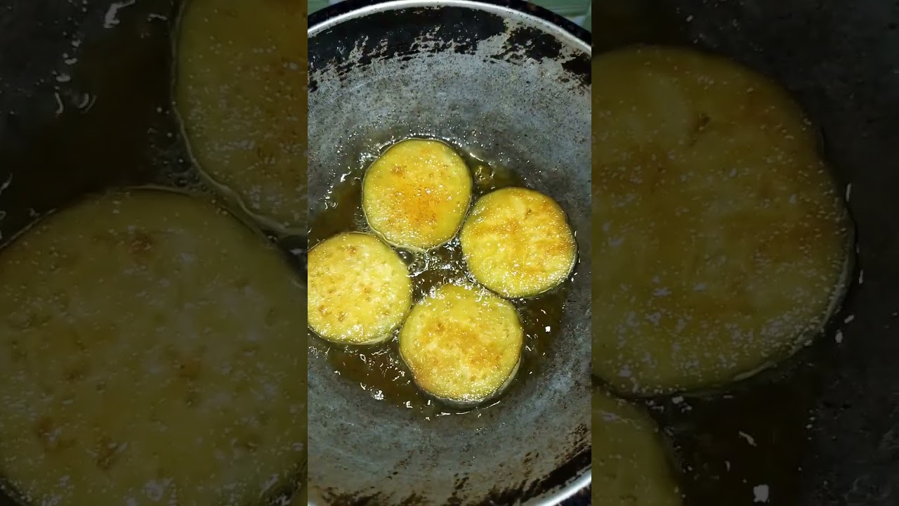 বেগুন ভাজা, মাছ ভাজা, আলু ভাজা 🍆🦈
