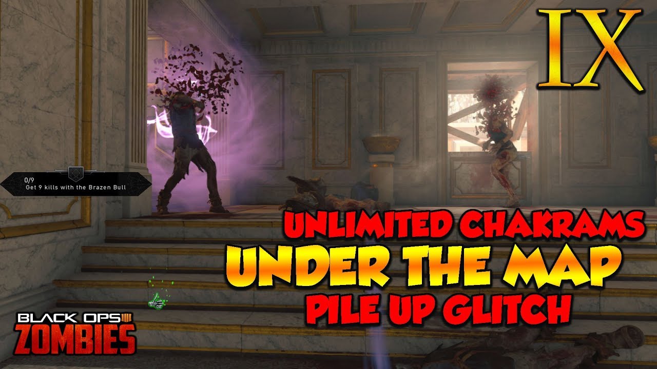 Unlimited Chakrams & Under the map pile up glitch on IX   bo4 Zombies