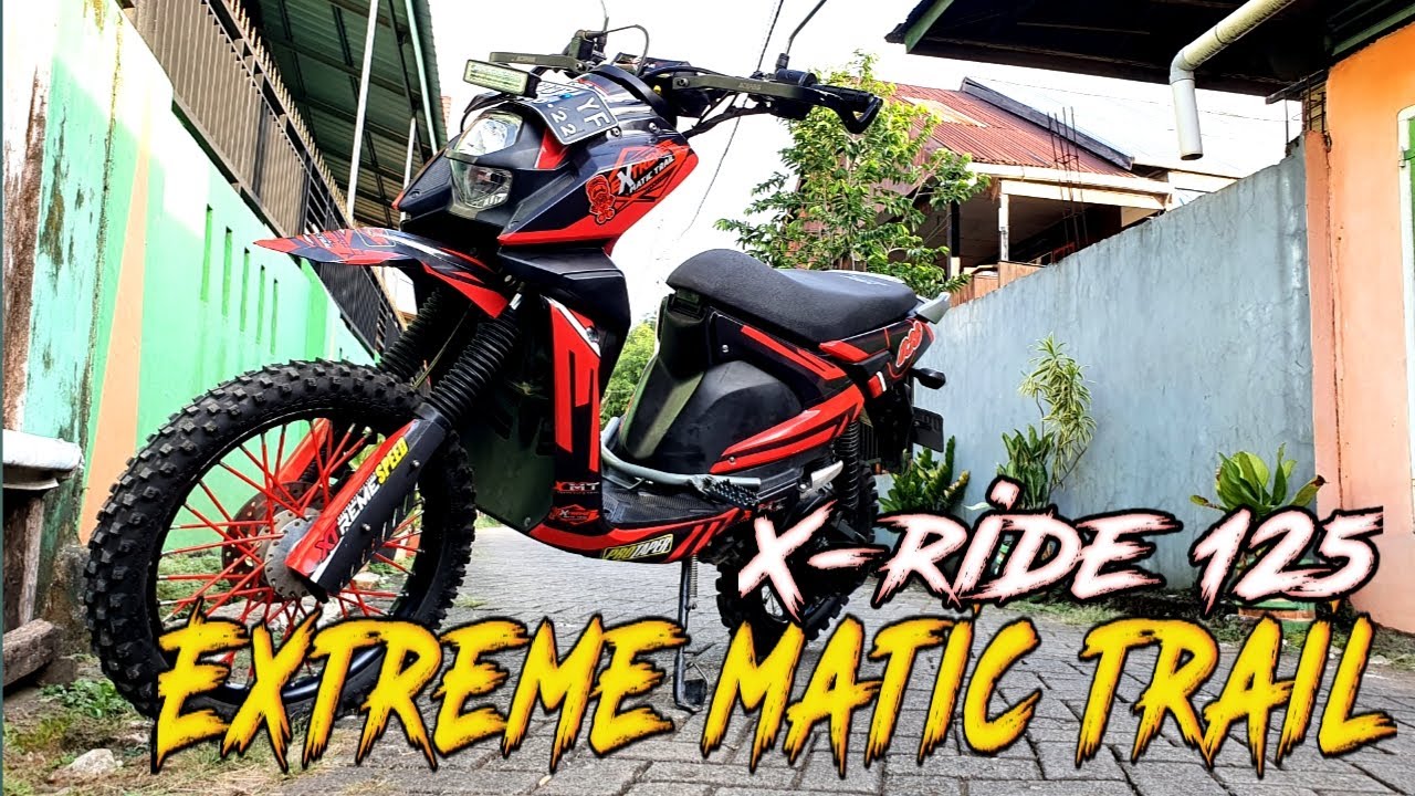 Modifikasi X ride 125 Modif Trail ||Open filter || Ganti Bambu X ride Old
