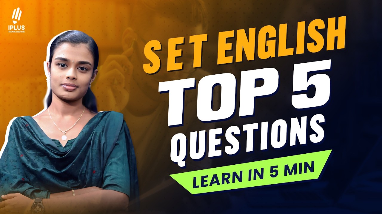 SET English | Top 5 Questions മനസ്സിലുറപ്പിക്കാം | Exam Revision #mcqseries | Part 3