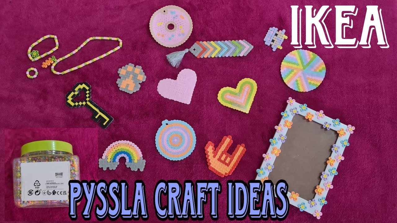 PYSSLA OR PERLER BEADS CRAFT IDEAS || IKEA || EASY CRAFT TUTORIAL || SIMIS CRAFTY WORLD || DIY CRAFT