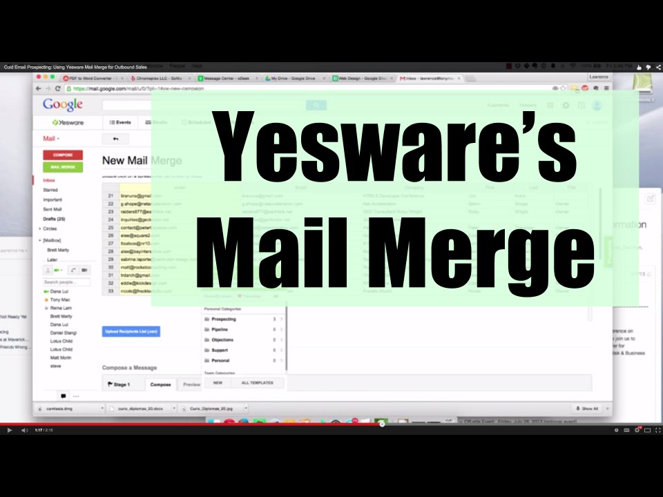 Cold Email Prospecting: Using Yesware Mail Merge for Outbound Sales