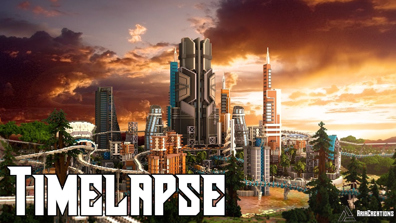 Minecraft Timelapse | Luccid Utopia - City of the Future