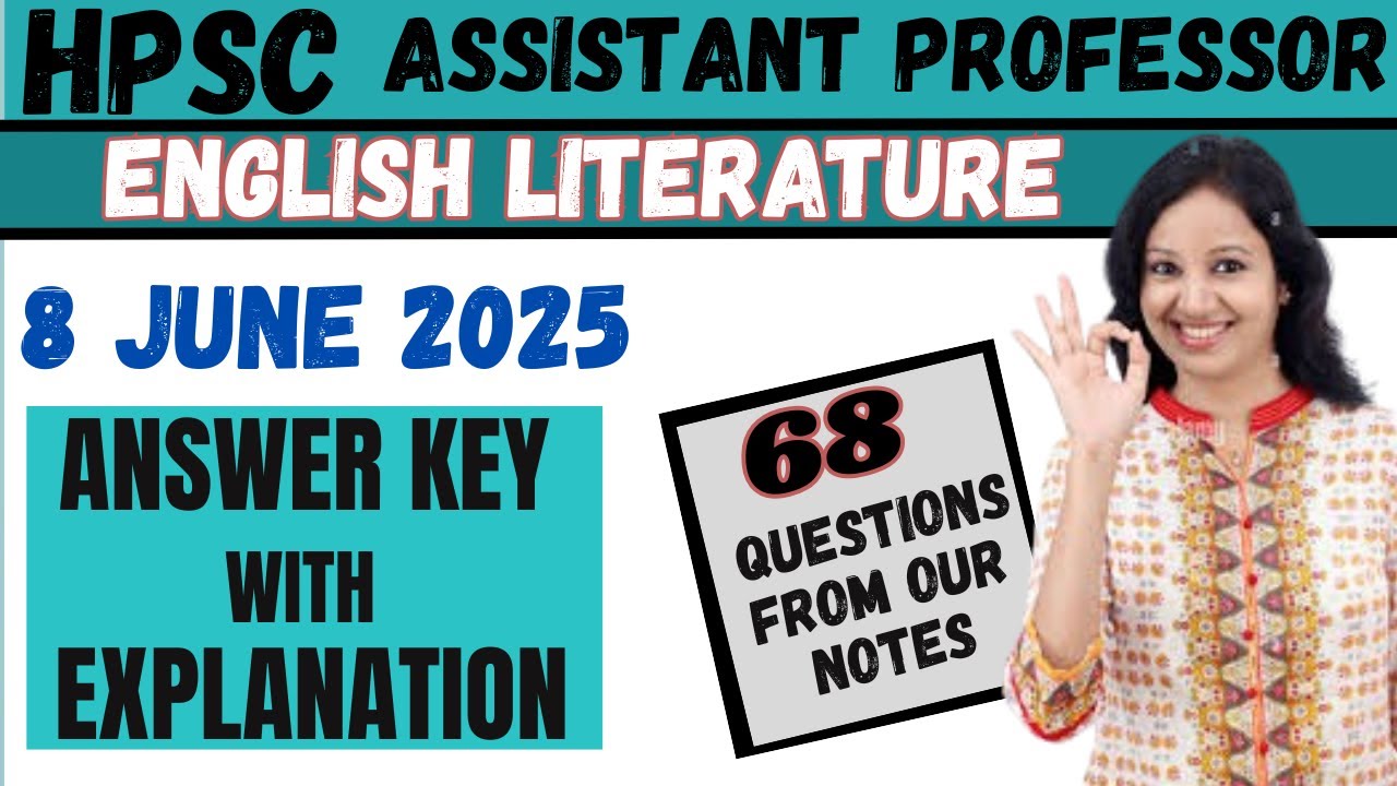 Detailed Answer Keys English HPSC 2025| Subjective Course Available