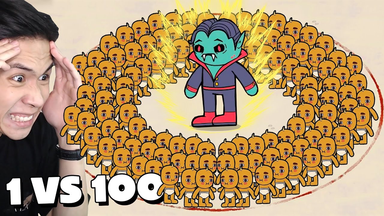 PobbRose 1 MA CÀ RỒNG vs 100 TRẺ CON !!! (PobbRose 1 vs 100) | How many dudes ✔
