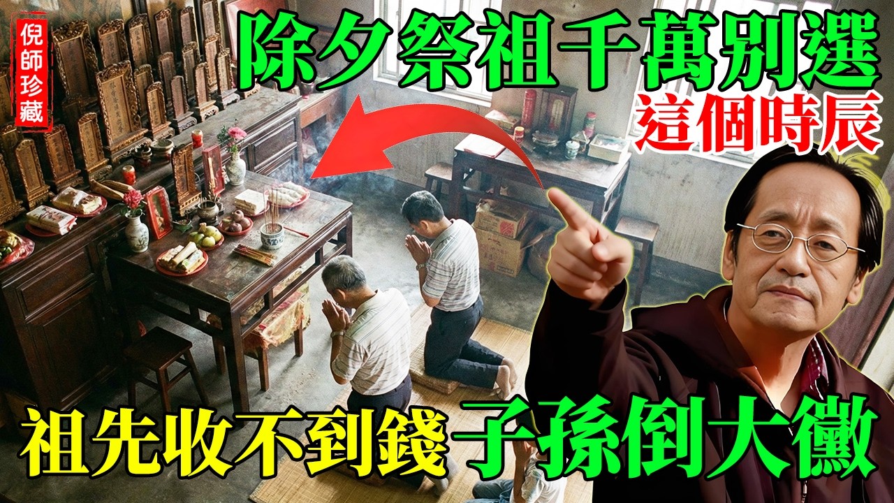 倪海廈：除夕祭祖，千萬別選「這時辰」！這不是迷信，是氣數！倪師：拜錯了，祖先收不到錢，子孫還要倒大楣！#倪海廈 #除夕禁忌 #風水改運 #除夕祭祖 #2026丙午年 #赤馬紅羊劫 #祭祖時間