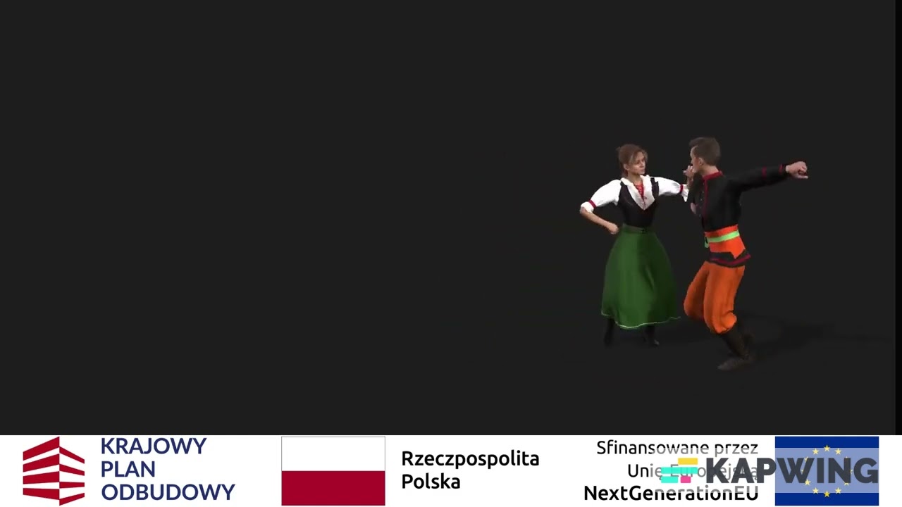 Taniec ludowy - OBEREK - wersja 3D #Oberek #MotionCapture #TaniecLudowy #3DAnimation