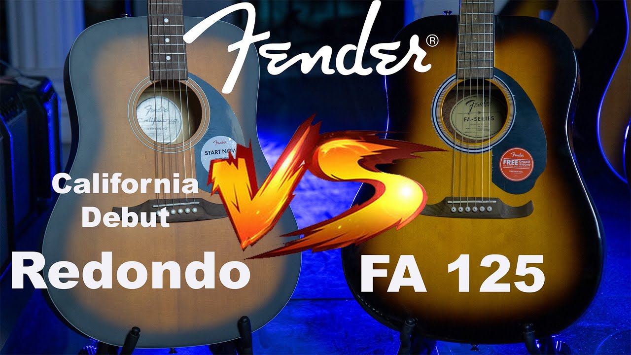 Fender California Debut Redondo vs Fender FA125   | Acoustic Battle 25 |  Acoustic Guitar Comparison