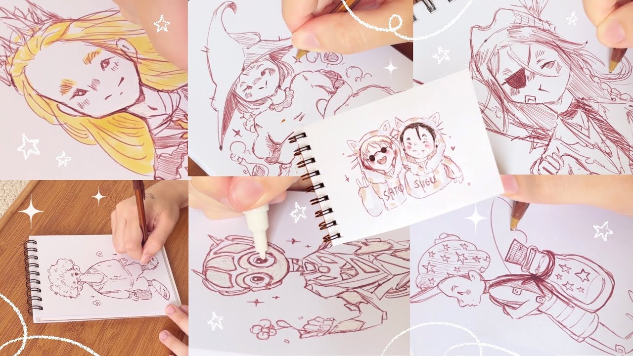 ✏️ desenhando todo dia por 1 semana | apenas de caneta ✨