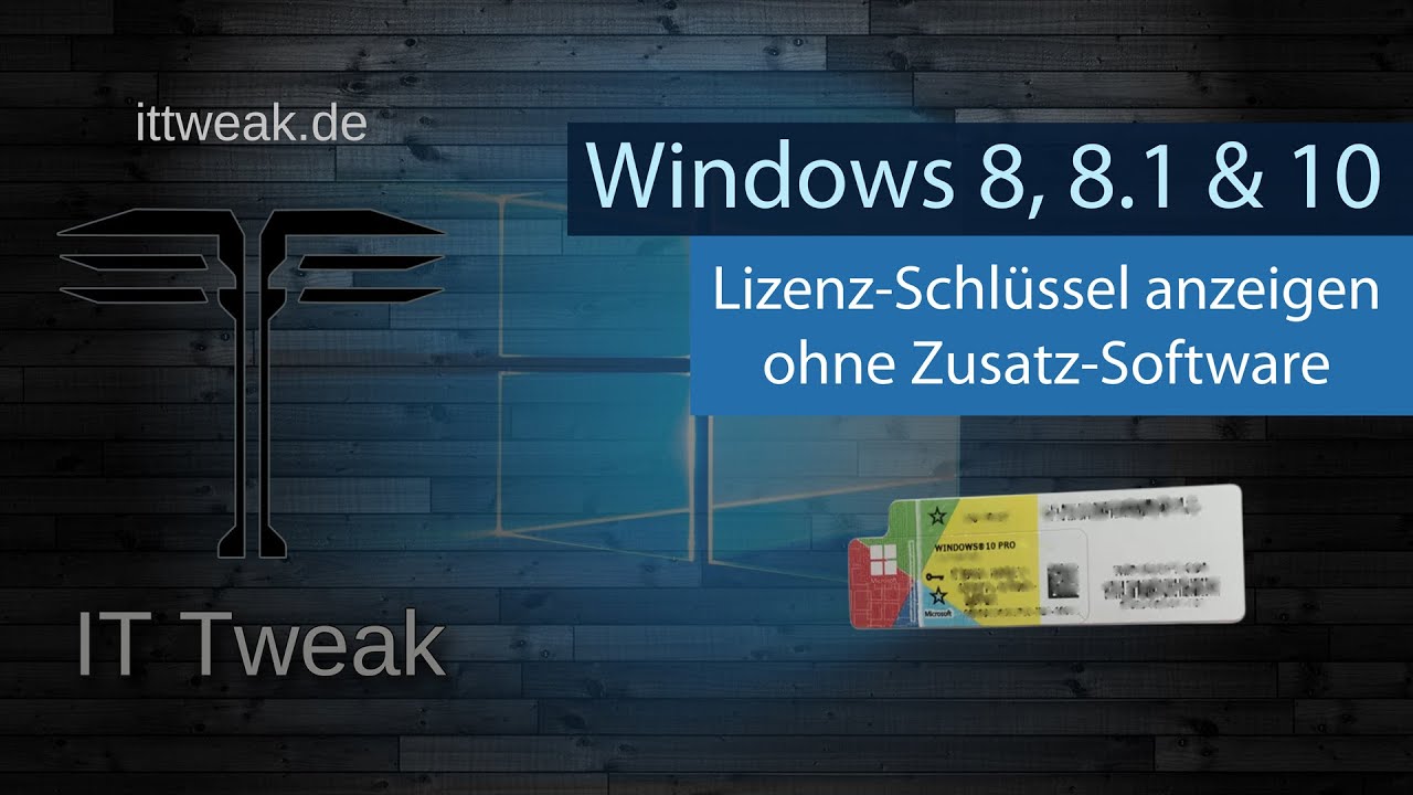 Windows 8, 8.1 und 10 - Lizenz Schlüssel Key auslesen ohne Zusatz-Software |4K