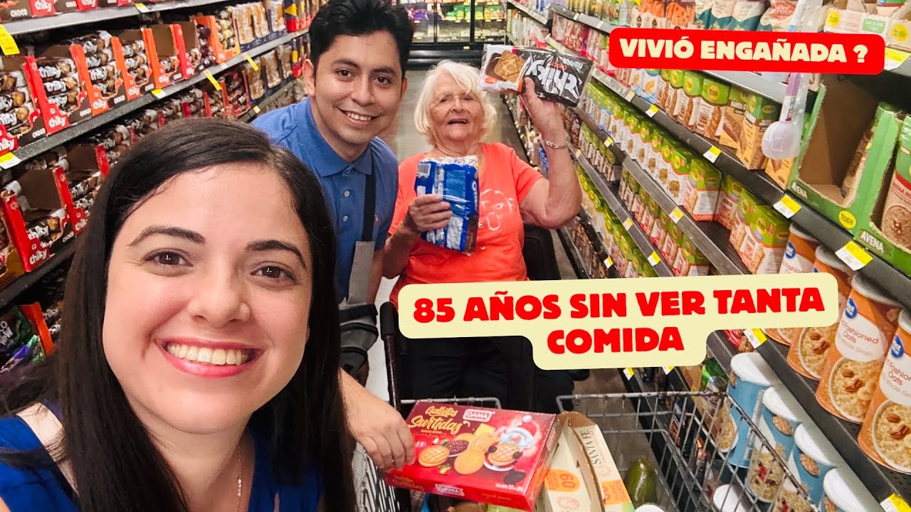 Mi abuela cubana conoce un Supermercado por primera vez en El Salvador y en su vida. 