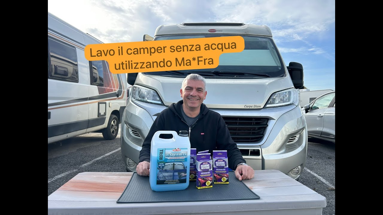 Lavo il camper senza acqua