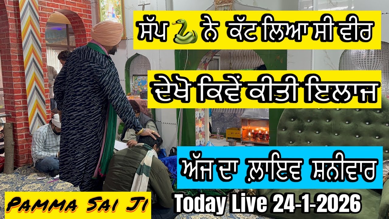 ਅੱਜ ਦਾ Live ਬਾਬਾ  ਜੀ ਦਾ🙏🏻( Pamma Sai Ji ) 24-1-2026  ਦੇਖੋਂ ਪੁੱਛਾਂ  ਦੇ ਪਟਾਕੇ #chonki #love #saibaba