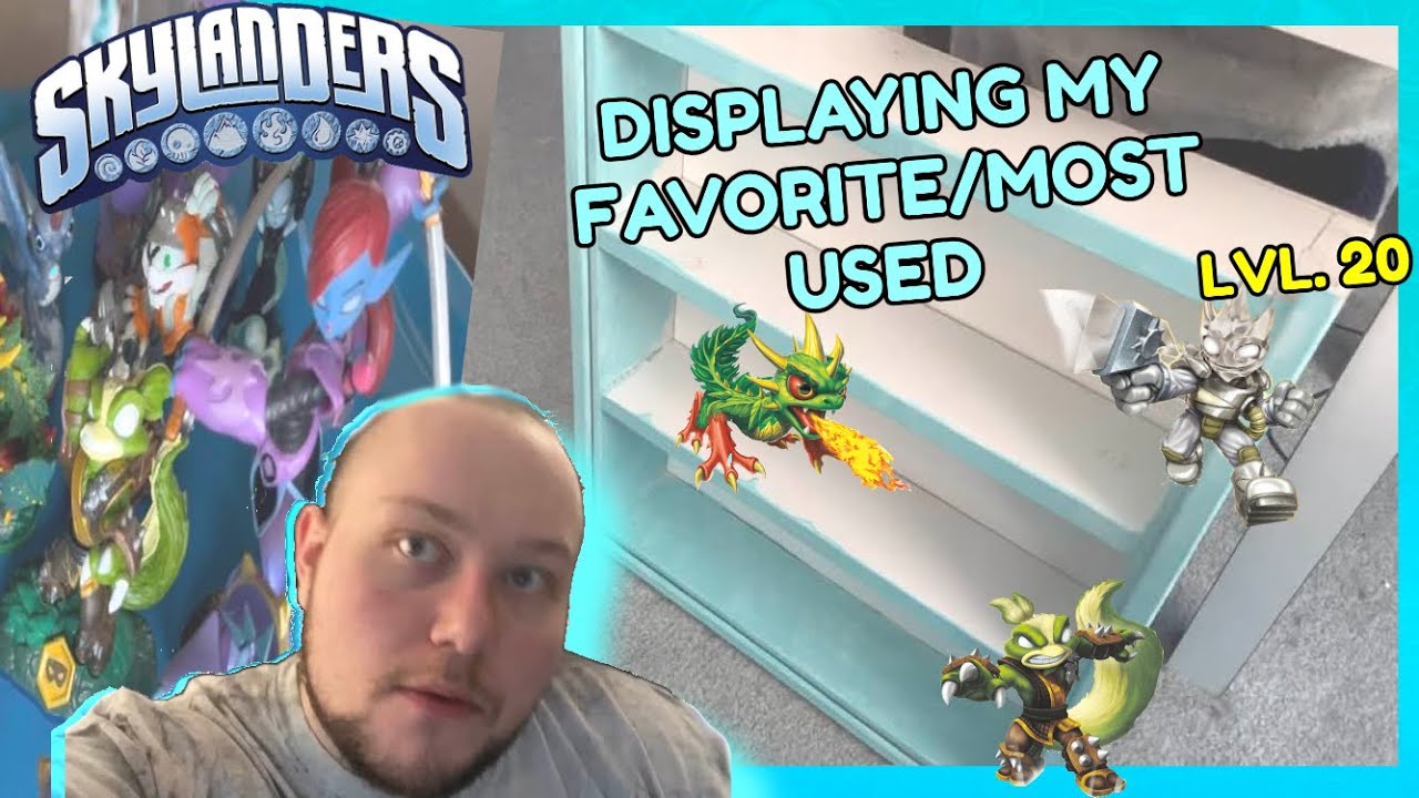 DISPLAYING MY FAVORITE/MOST USED SKYLANDERS!