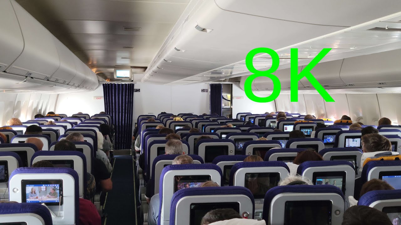 Lufthansa 747-400 Flight from FRA to JFK: 8K Trip Video