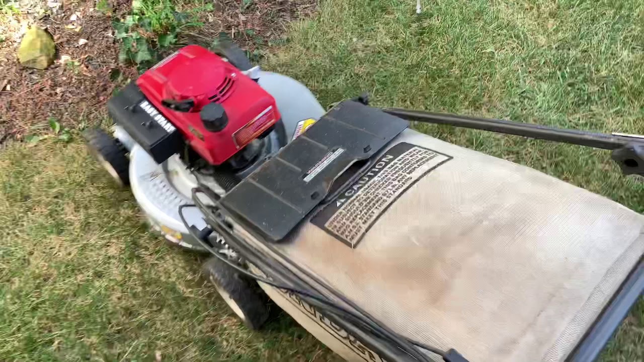 Mowing with the Honda HR214