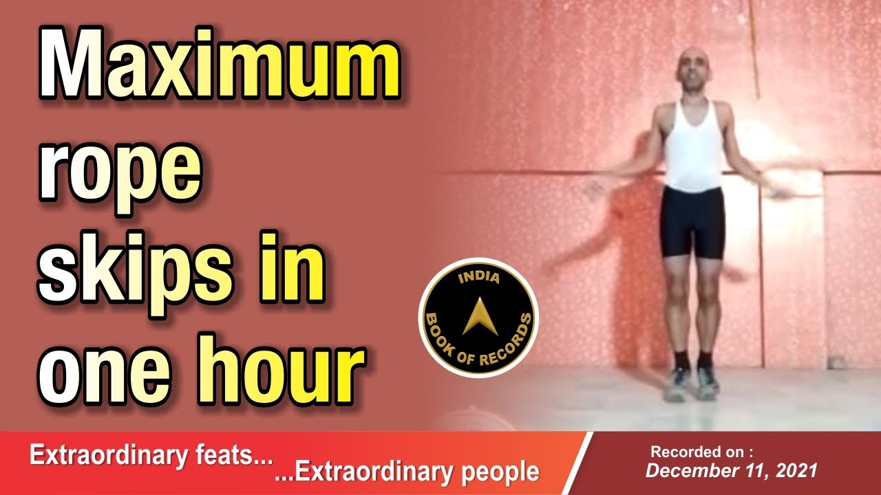 Maximum rope skips in one hour
