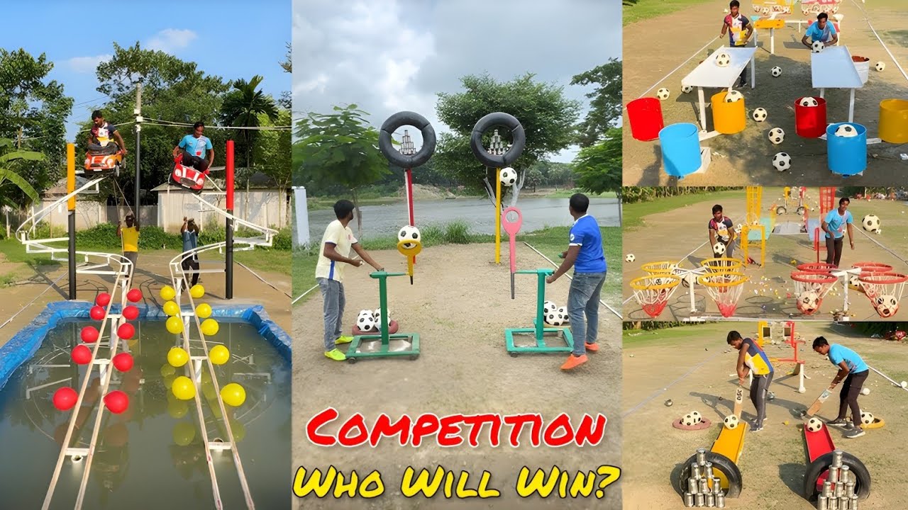 Balloon Popping With Football Challenge 🔥| Amazing Compitition Showdown 🏆/ Sahil Challenge 