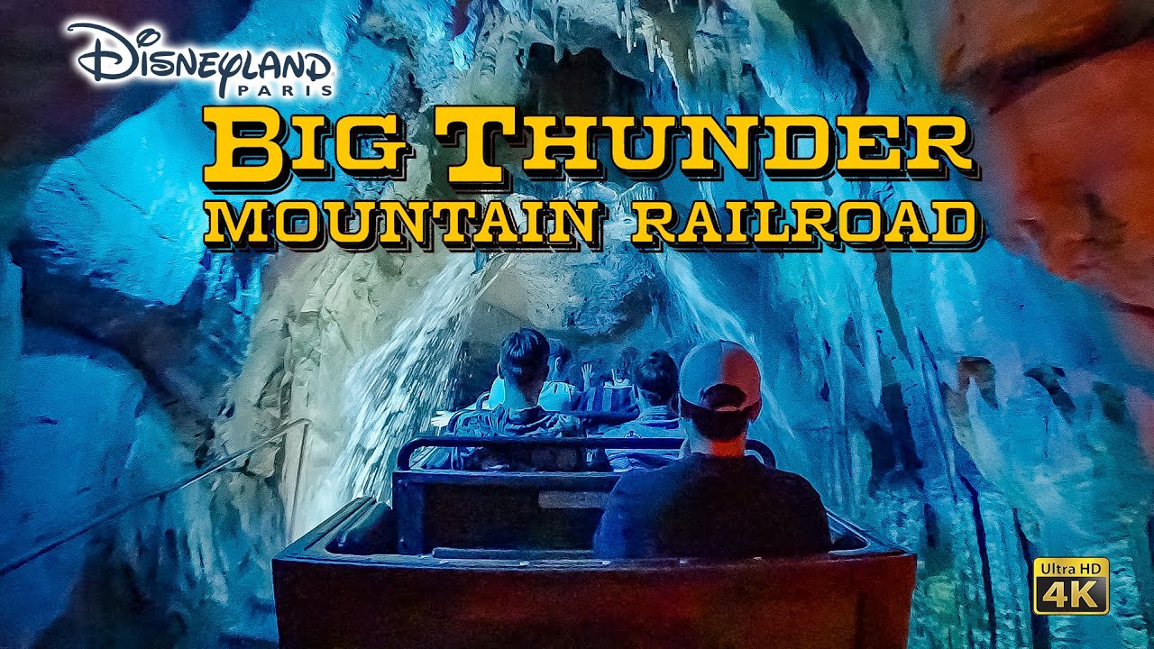 Big Thunder Mountain Railroad at Night On Ride Low Light 4K POV Disneyland Paris 2023 08 20
