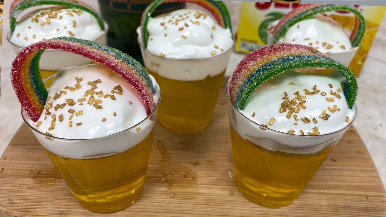 Irish Whiskey Pot O&rsquo; Gold Jello Shots
