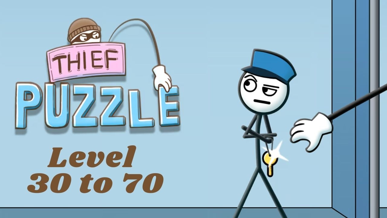 Beating Thief Puzzle Levels 31–70 Without Losing My Mind 😂 | Funny Fails & Wins