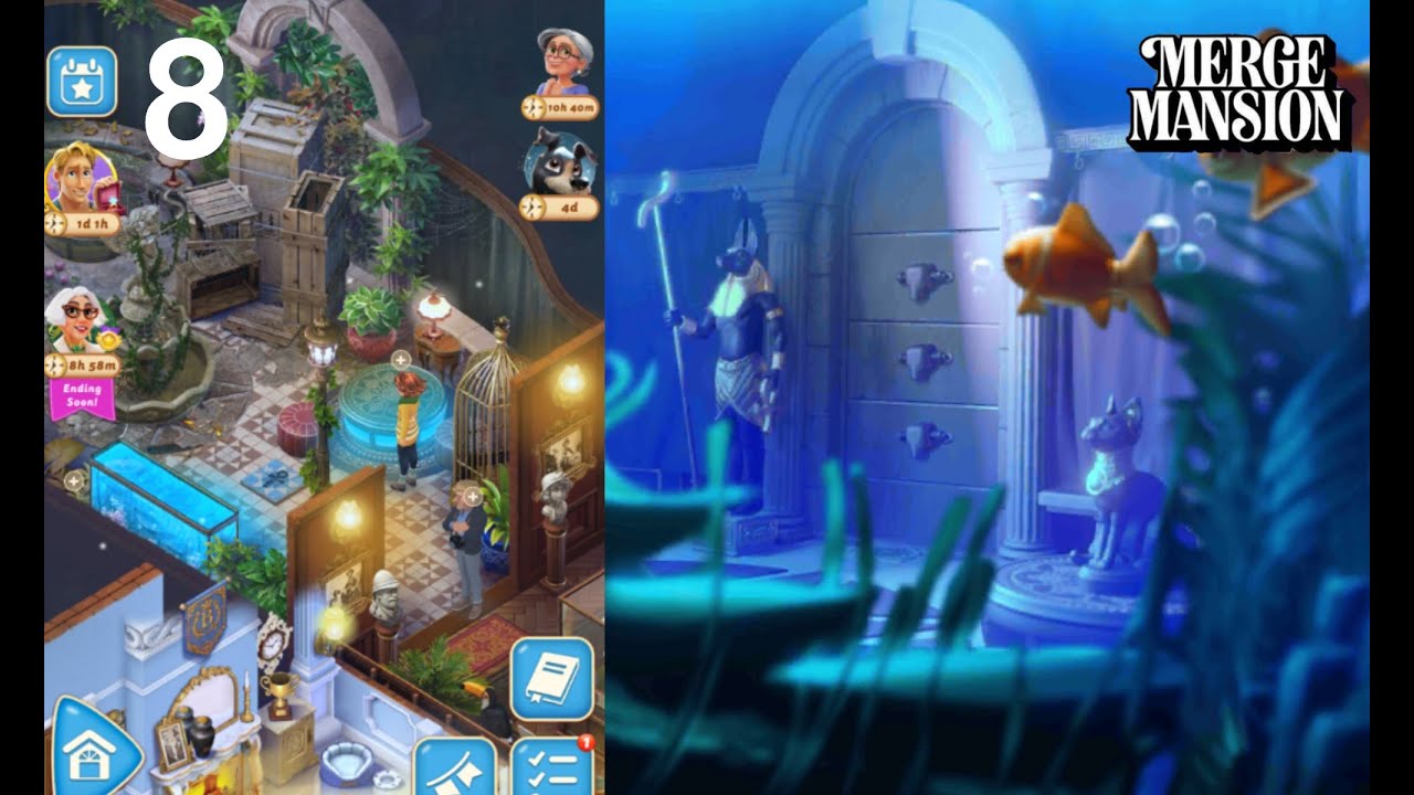 Merge Mansion | Landing Room Level 50 Part 464 🐡🐟🐠