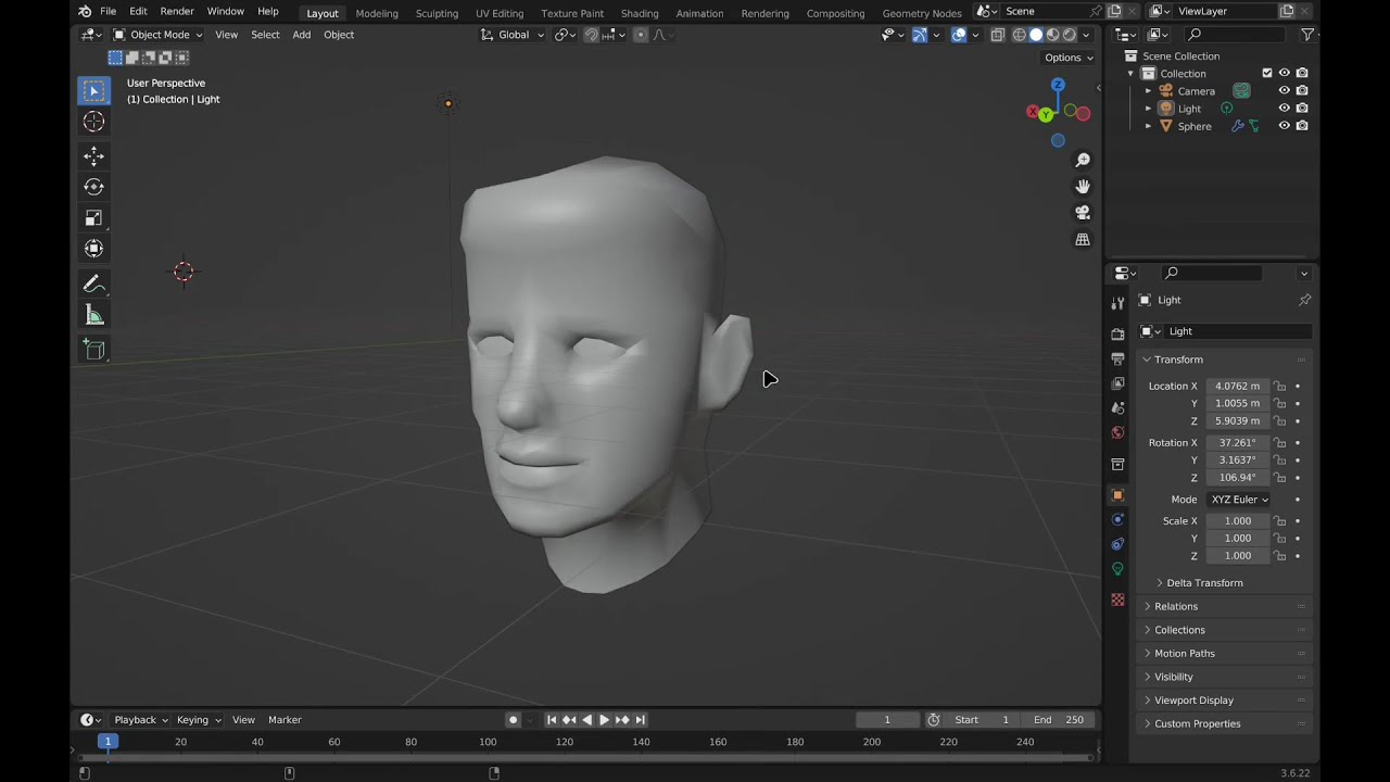 Trying Blender on Android! Modelling Low Poly Head