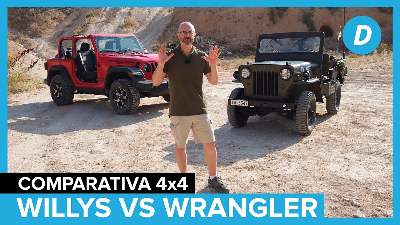 Comparativa 4x4 Jeep Willys Overland 1954 vs Jeep Wrangler Rubicon | Review en español | Diariomotor