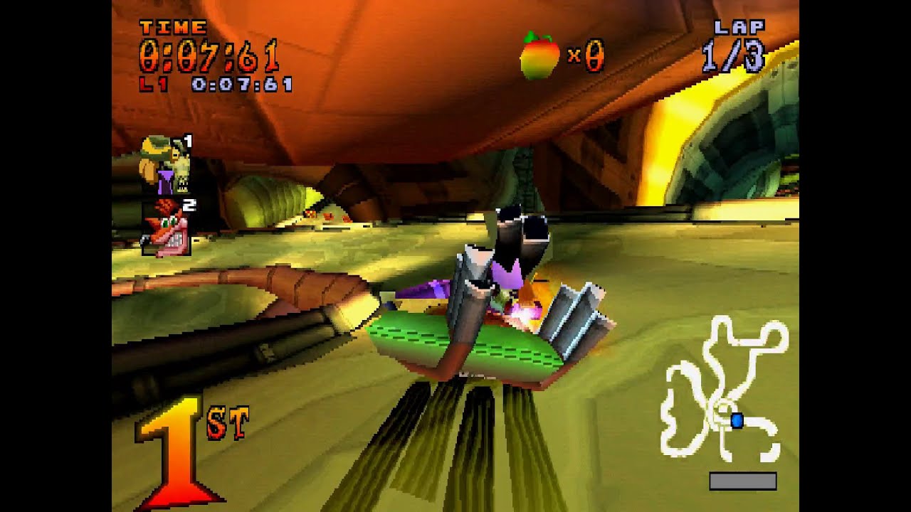PS1 Crash Team Racing 101% Glitchless SpeedRun