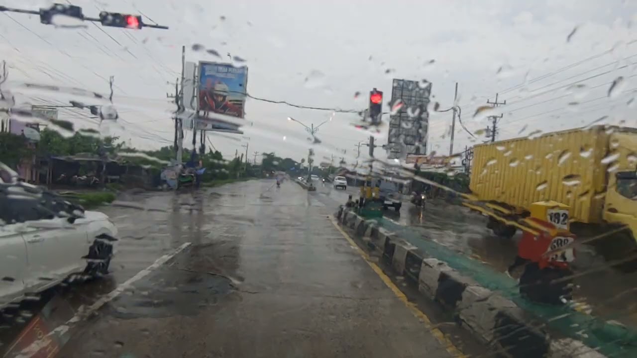 PENGIRIMAN SORE HARI 🌧 | VIA PANTURA BREBES | POV DRIVE 