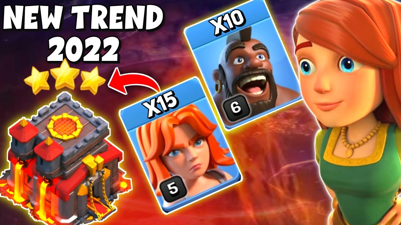 TH10 Valkyrie + Hog Rider Attack Strategy | Best Th10 War Attack Strategy | Clash of Clans - COC